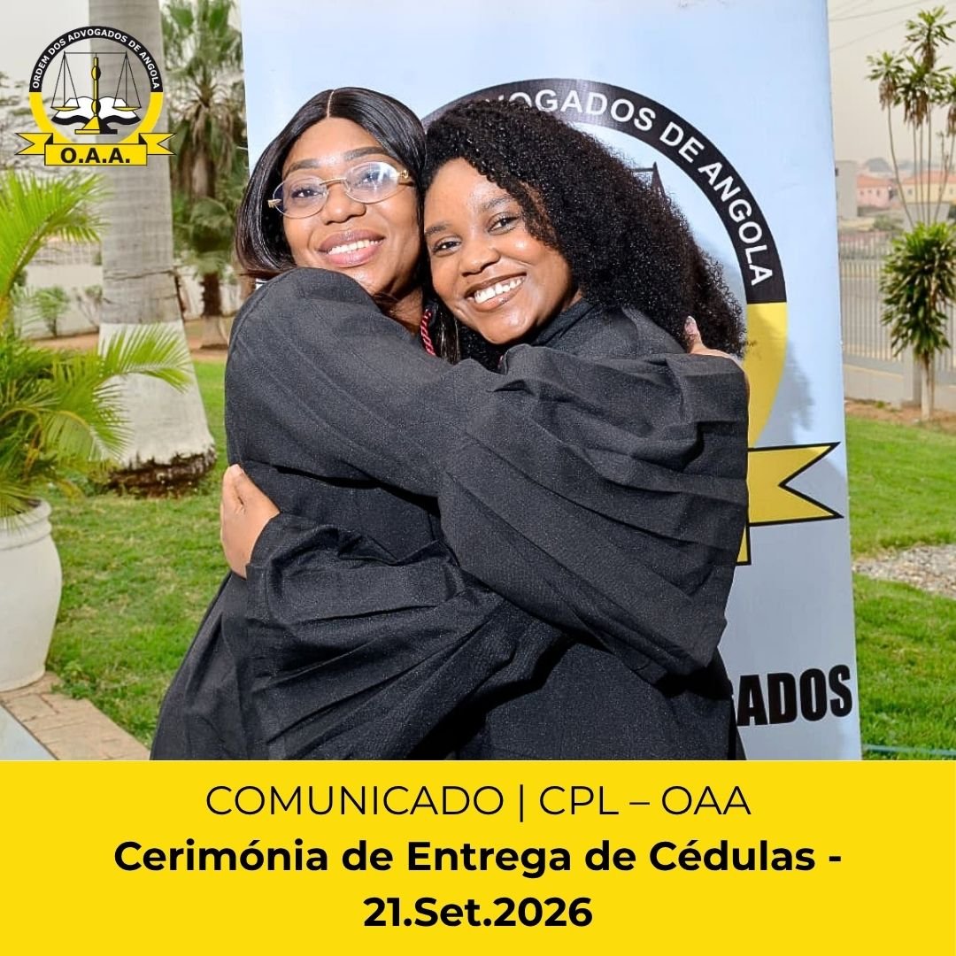 COMUNICADO CPL-OAA | Cerimónia de Entrega de Cédulas - 21 de Set. 2026